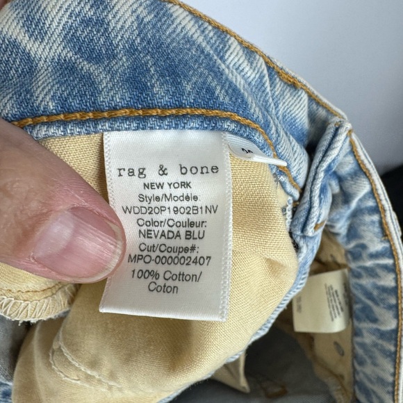 Rag & Bone Maya high rise midi cut off shorts 26 - Picture 4 of 4